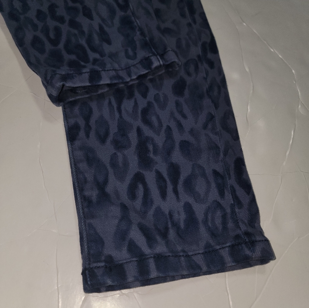 Anthropologie Pilcro And The Letterpress Skinny Jeans Size 25 Blue Leopard - Picture 10 of 12